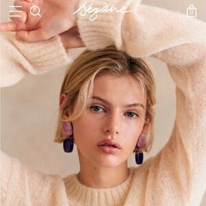Lilac Sezane Amandine Earrings NWOT